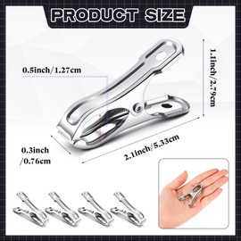 Raiten 100 Pcs Garden Clips Stainless Steel Greenhouse Clamps Heavy Duty Clips Have a Strong Grip to Hold Down The Shade Cloth or Plant Cover on Garden Hoops or Greenhouse Hoops and Netting Holding