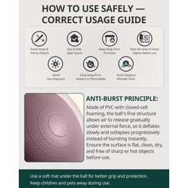 Trideer Yoga Ball for Pregnancy Office Ball Chair– Exercise Ball for Birthing, Labor, Stretching & Core Workout – Anti-Burst, Slip-Resistant for Home Gym, Flexible Seating & Physical Therapy