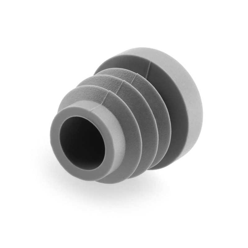 GLEITGUT 4 x Lamellar Plugs Grey Round Tube Plugs in