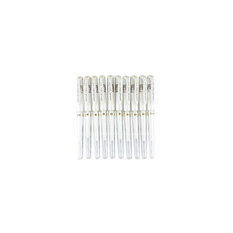 Uni Ball Signo UM-153,1.0mm, Gel Ink Rollerball Pens, White, 10