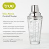 True Glass Cocktail Shaker with 7 Classic Recipes and Measurements