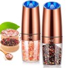 Rongyuxuan Electri Gravity Salt and Pepper Grinder Set, Ceramic Rotor,