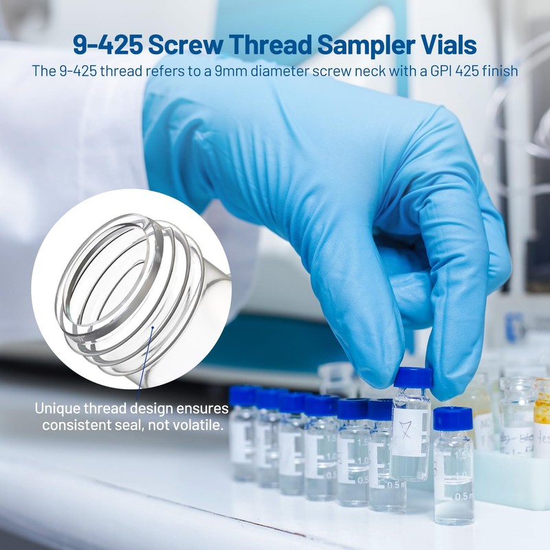 2mL Clear Autosampler Vials, HPLC & GC Sample Vials with