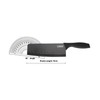 professional kitchen knife set with scissors - 3-piece black knives