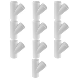 Lesso America 475 Series PVC Pipe Fitting - Wye - Schedule 40 (White) - 1-1/2" (SOC x SOC x SOC) 10 PCS/High-Flow Capacity/Plumbing, Irrigation, Pool, Spa, DIY Projects/NSF Certified (475-015)