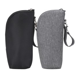 ULVBABI 2pcs Insulated Baby Bottle Bags, Portable Breastmilk Storage Tote Thermal Feeding Pouch Holder Travel Carrier, Heat Preservation and Cold Preservation (2 Bottle bags)