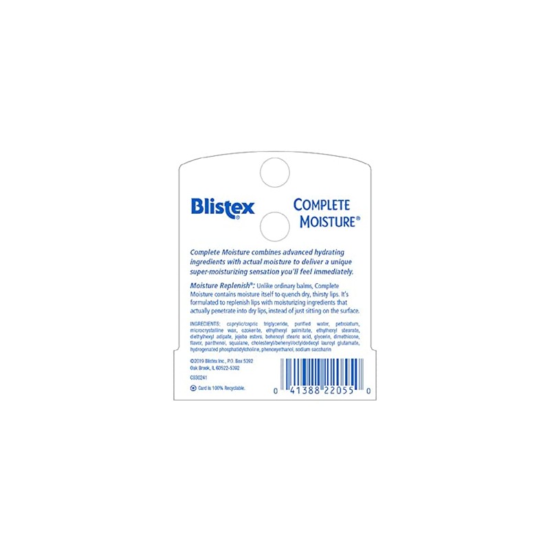 Blistex Complete Moisture Lip Protectant 0.15 oz (Pack of 5)