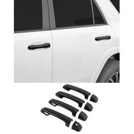 DSWSQ 8PCS Door Handle Cover Trim with Smart Key Holes for Toyota 4Runner 4WD 2010-2023 2024 Car Accessories Exterior Door Handles (Carbon Fibre)