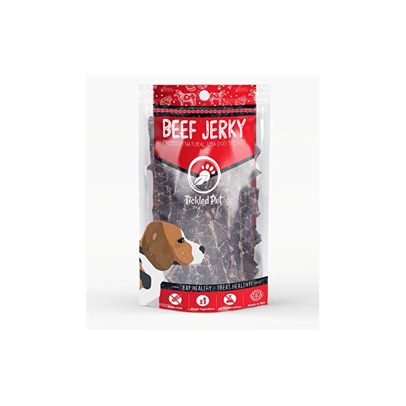 Tickledpet Beef Jerky Premium Dog Treats 100% Usda Beef