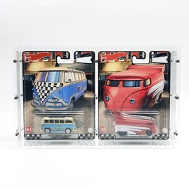 Hot 1/64 vitrinas para mini modelos de coches GT, cajas protectoras de acrílico transparente para coleccionables premium, ensambladas a mano (BOB37)
