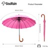 SoulRain 16 Ribs 48" Stick Umbrella Auto Open Solid Color