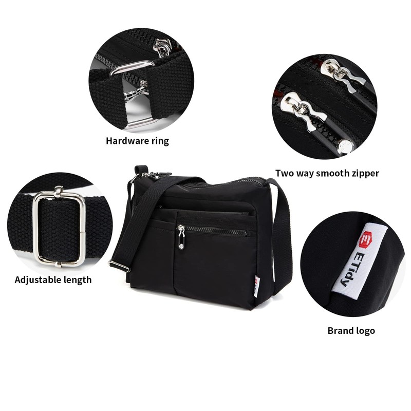 ETidy Crossbody Bag For Women Waterproof Lightweight Casual Shoulder Handbag