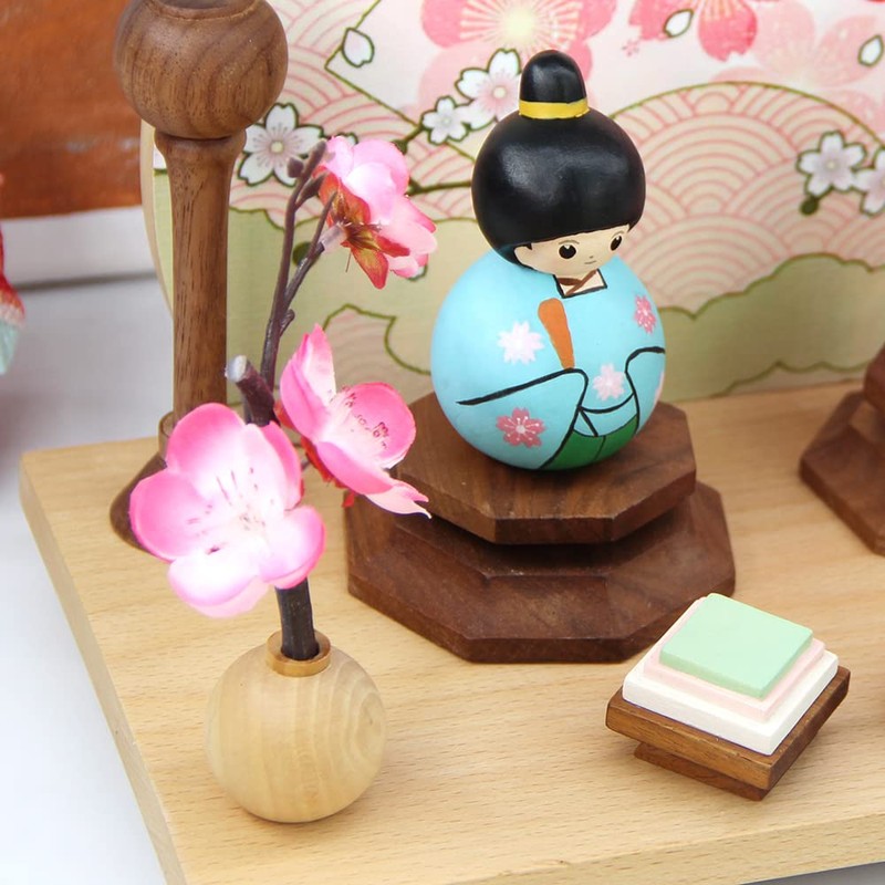 OKBABY Hinamatsuri Hina Tools Set, Decorative Flowers for Hina Dolls