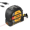 PREXISO 2-in-1 Laser Tape Measure, 135Ft Rechargeable Measurement Tool &