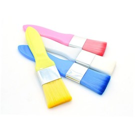 Mikinona 4pcs Makeup Applicator Facial Mask Brushes White Pink Yellow Blue Professional Tools for Even Mask Application Skin Care for All Skin Types