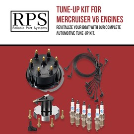 Mercruiser Thunderbolt 4.3 L V6 DISTRIBUTOR CAP ROTOR SPARK PLUG WIRES KIT SET WITH MR43LTS PLUGS