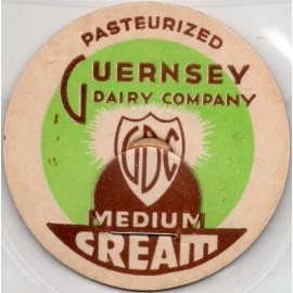 Milk Bottle Cap - Guernsey Dairy Company - (Oshkosh, Wisconsin) - MEDIUM CREAM