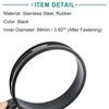 ACROPIX 3.5inch Universal Motorcycle Black Exhaust Band Joint Clamp Exhaust