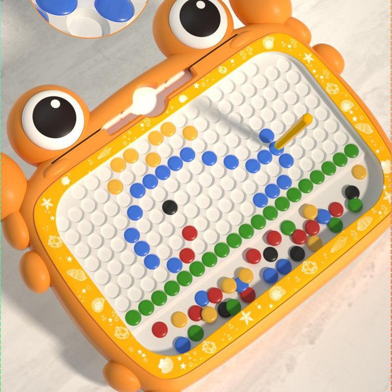 Magnetic Dot Drawing Board Cute Crab Shaped Doodle Board Educational