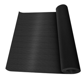 Rubber Floor Mat Heavy Duty Composite Rib Corrugated Rubber Flooring Rolls 5ft x 12ft x 3 mm, Garage Mat Non-Slip Rubber Protector Mat for Garage Warehouse Workshop Basement