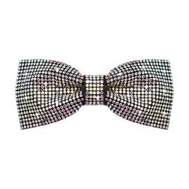 Sparkling Crystal Hair Bow Clips for Women Silver White Hair Bow with Rhinestones Bling Bowknot Hair Barrettes Hairpins Hair Ribbon Rhinestone Hair Accessories for Women