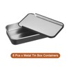 sourcing map 6 Pcs Metal Tin Box Container, 3.1x2x0.6 Inch
