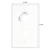 Ethernet Wall Plate, HTTX White 2-Port CAT6 Wall Plate with