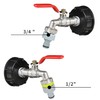 3 Piece Tap Connector, 1/2 Inch 3/4 Inch 2-in-1 Hose