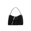 Kitise Women's Small Genuine Italian Suede Leather Tote Handbag Shoulder