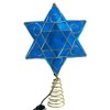 Kurt Adler 13" Gold and Blue Battery-Operated Lighted Deluxe Hanukkah