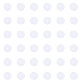 Sowaka 60 Pcs Earring Back Disc Pads to Stabilize Earring 10 mm Small Clear Transparent Plastic Earring Anti Pain Pads Protection for Ear Earring Backs Dangle Earring