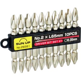 SUN UP Driver Bit Set + No.2 x 65 10 pc #1