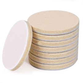 8 PCS 3 Inch Wool Felt Polishing Pad, Buffing Pads Wool Polishing Disc for Orbital Sander