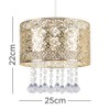 MiniSun | Modern Intricate Pattern Gold Ceiling Light Shade with