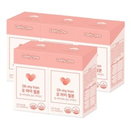 Daily One Oh My Iron Non-heme Iron Iron Supplement 2g / 데일리원 오 마이 철분 비헴철 철분제 2g X 30포 5통
