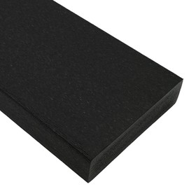BuyPlastic Tangent Poly Lumber - Black, 2x4 (1.5" x 3.5"), 72" Length - HDPE Plastic Board for Outdoor Furniture and More