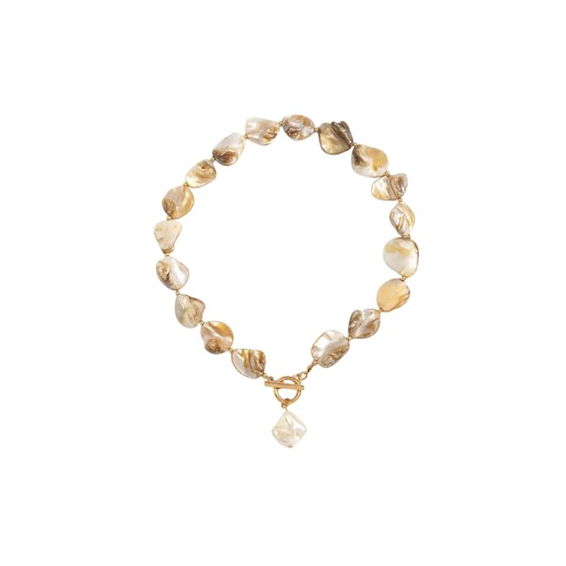 HUGE SWAN Irregular Seashell Choker Necklaces, Chunky Shell Necklace Pendant