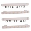 KOMBIUDA 6 Slot Wall Mounted Pool Rack Solid Wood Billiard