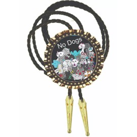photos on a bolo ties mens wear gift for dad Lot of Cats No Dogs  Bolo Tie Men's Neckties Men's Clothing Accessory Rescue pet
