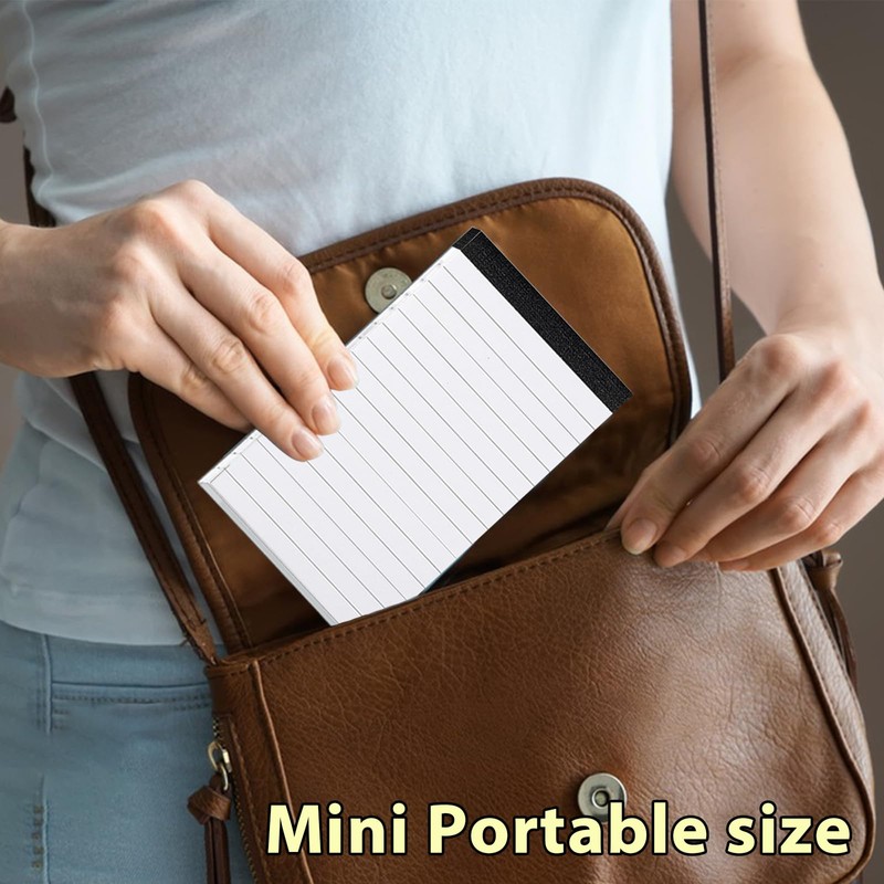 Pack of 8 Notepad A7 Writing Pad Lined Small, 30