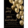 Gold & Black Sweet 16 Invitations With Envelopes