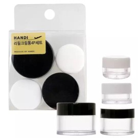 휴대용크림통 소용량공병 리필용 화장품소분보관 [4P] Portable Cream Container Small Capacity Bottle Refillable Cosmetic Partition Storage [4P]