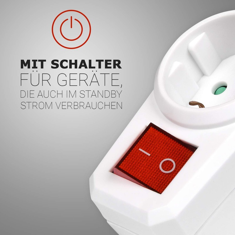 Heitech 1-Way Socket Adapter – GS Tested Adaptor Plug with