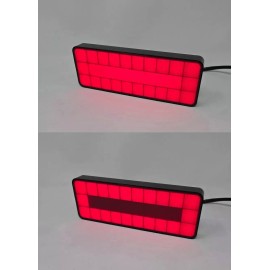 YY-AUTO 2" Red Reflector Receiver Tow Hitch Brake Reverse Sequential Signal Light Cover