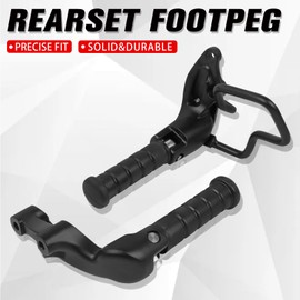 Worldmotop Motorcycle Footpegs Rear Passenger Foot Pegs Replacement for Indian Scout 2015-2024 Scout Sixty 2016-2024 Scout Bobber 2018-2024 Foot Rests Pedal (black)