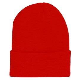 Solid Winter Long Beanie (Comes in Many Cardinal Red