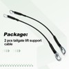 Quctaki 2 PCS Tailgate Lift Support Cable Set Driver and