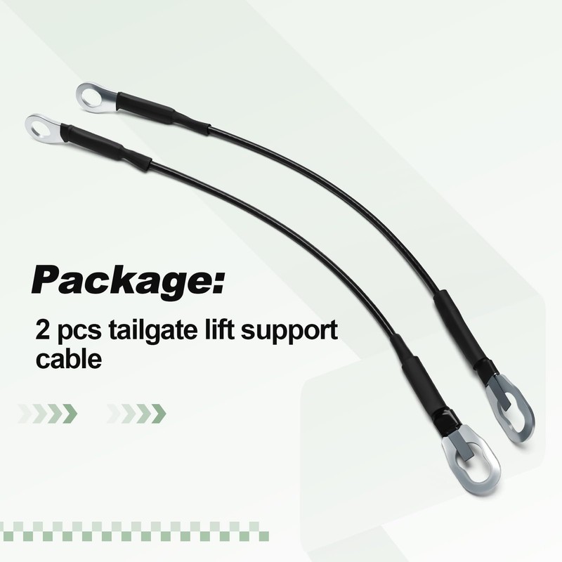 Quctaki 2 PCS Tailgate Lift Support Cable Set Driver and