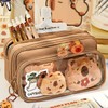 Capybara Pencil Case,Cute Detachable Pencil Case Aesthetic,Large Capacity Multi-Layer Zipper