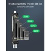 Lemorele M.2 NVME SATA Enclosure, M.2 SSD NVMe Enclosure USB
